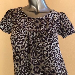 Purple & gray leopard print dress. Small 💋